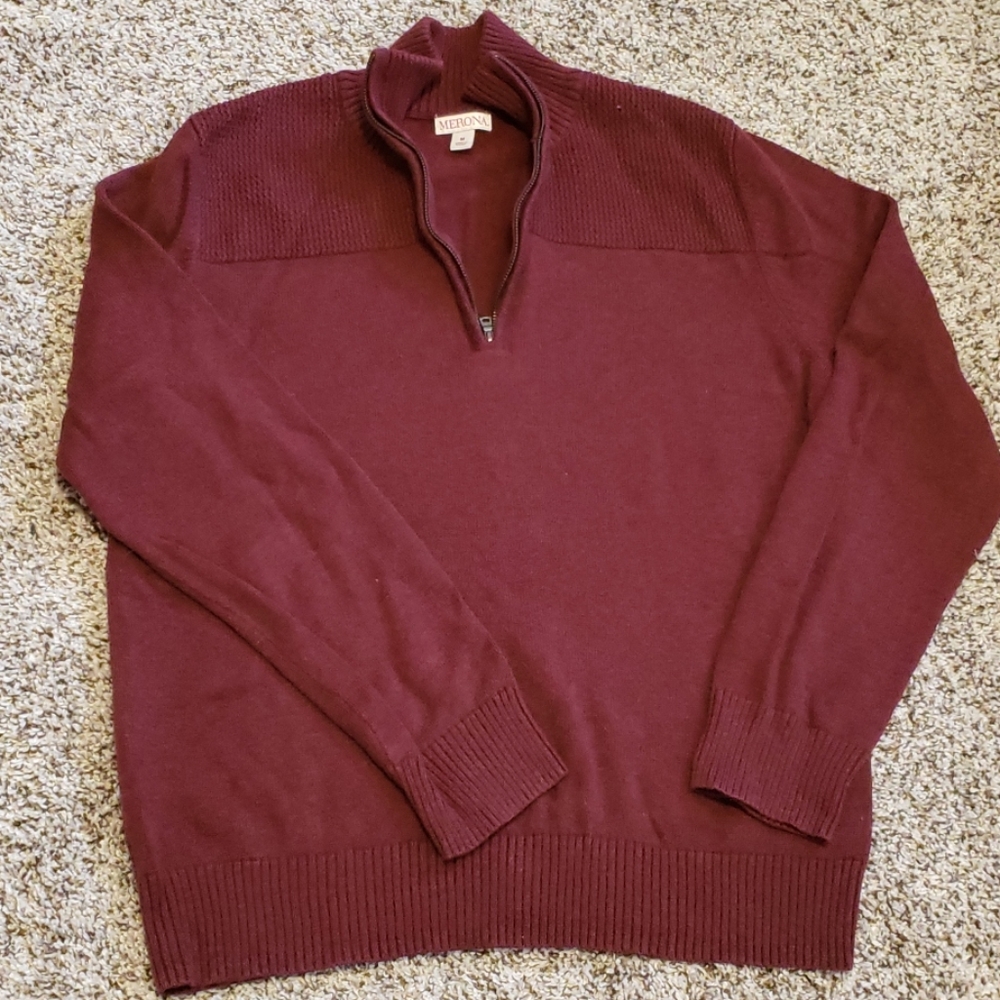 Merona 3/4 Zip Sweater, Men's M